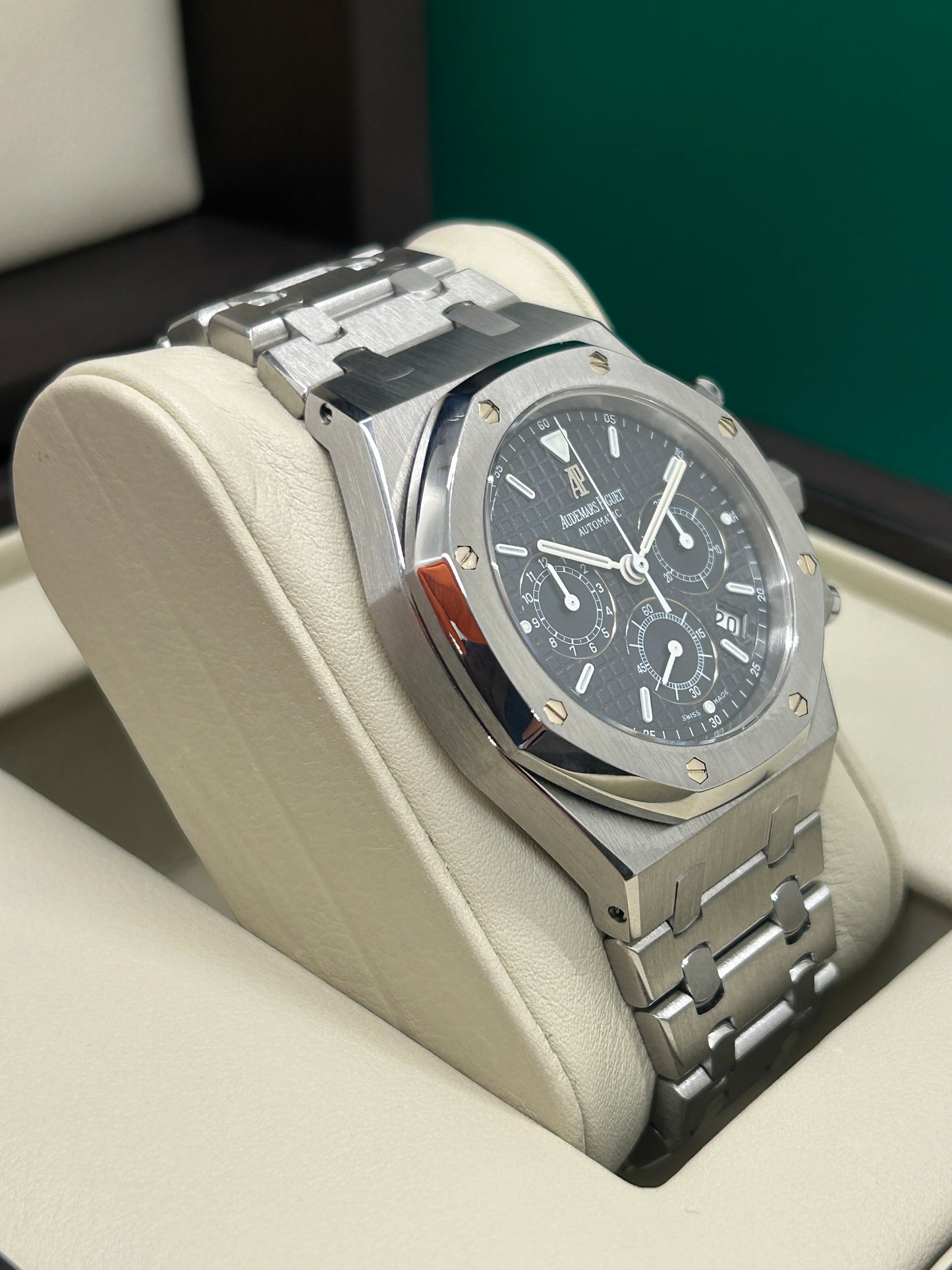 Audemars Piguet Royal Oak Chronograph 39mm - Blue Dial - Ref 25860ST.OO.1110ST.01 - Official Extract - Year 2002