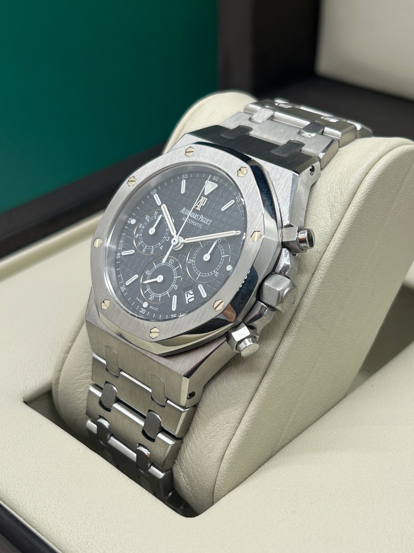 Audemars Piguet Royal Oak Chronograph 39mm - Blue Dial - Ref 25860ST.OO.1110ST.01 - Official Extract - Year 2002