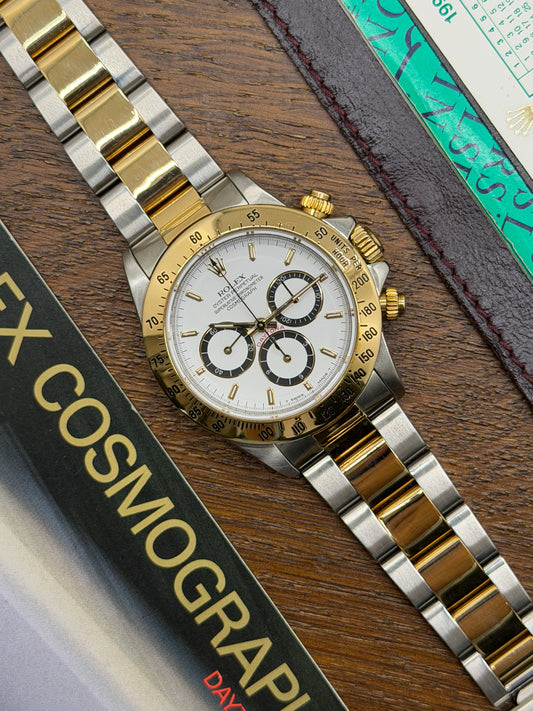 Rolex Daytona Ref 16523 - White Dial - 4 Lines - 200 Scale Bezel - Inverted Six - Year 1989 Ser L5 - Original Box & Papers + Expertise