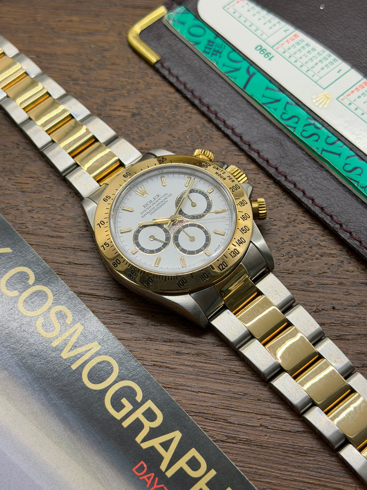 Rolex Daytona Ref 16523 - White Dial - 4 Lines - 200 Scale Bezel - Inverted Six - Year 1989 Ser L5 - Original Box & Papers + Expertise
