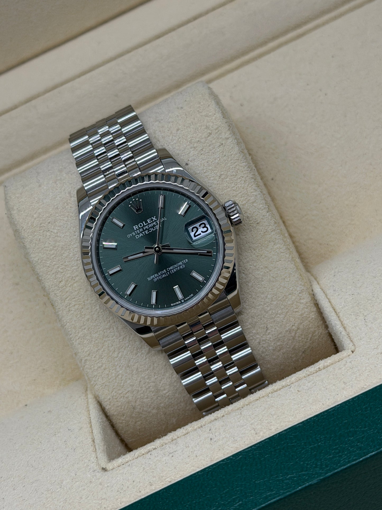Rolex Datejust 31 Green Mint Dial Ref 278274 - Year 2022