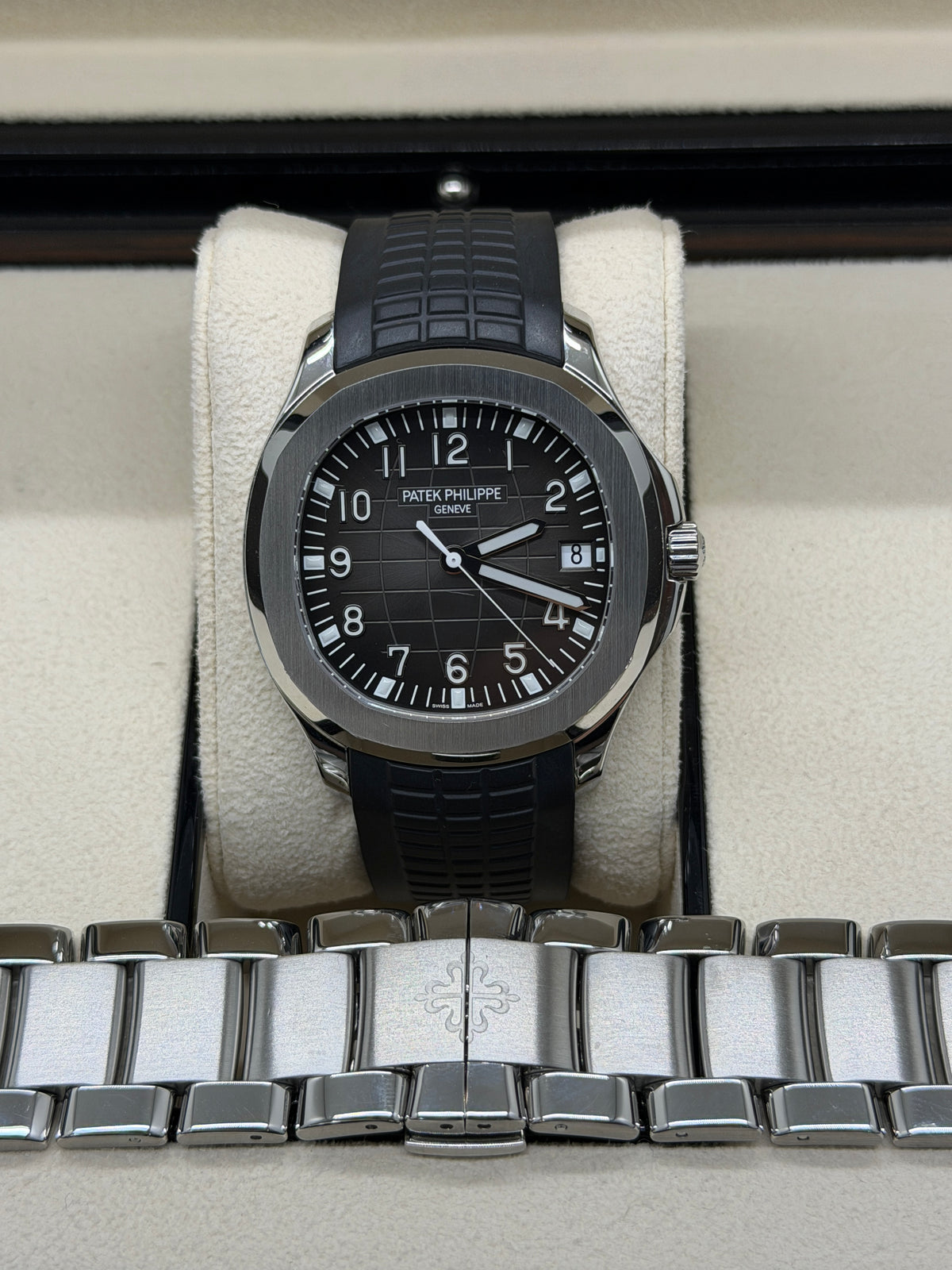 Patek Philippe Aquanaut Ref 5167/1A-001 Steel Bracelet +Original Rubber Strap - Year 2023 Like New - Never Polished