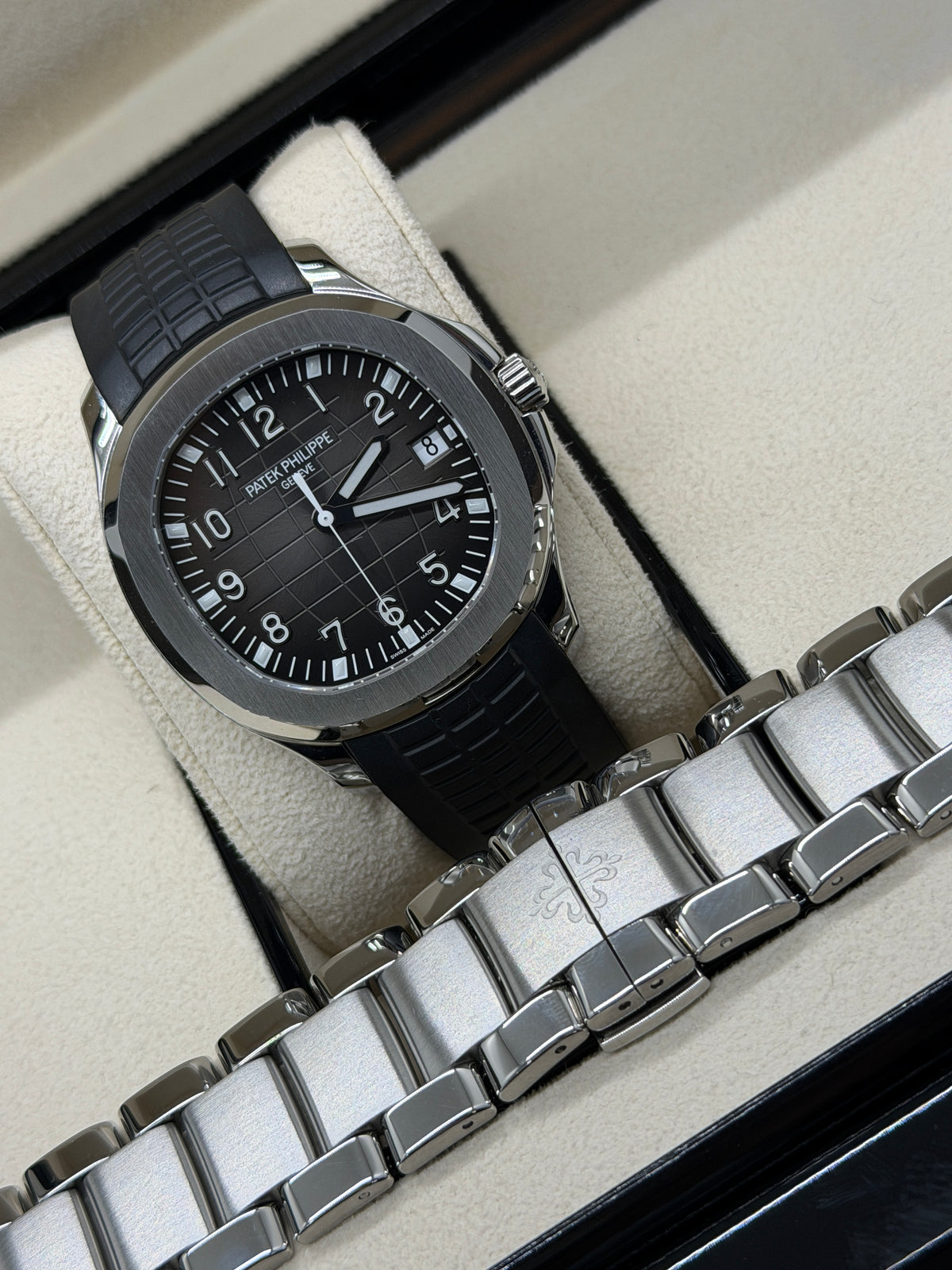 Patek Philippe Aquanaut Ref 5167/1A-001 Steel Bracelet +Original Rubber Strap - Year 2023 Like New - Never Polished