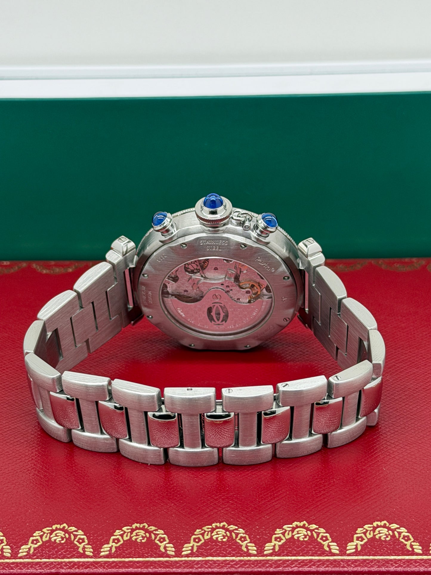 Cartier Pasha 38mm Chronograph Automatic - White Dial Ref 2113