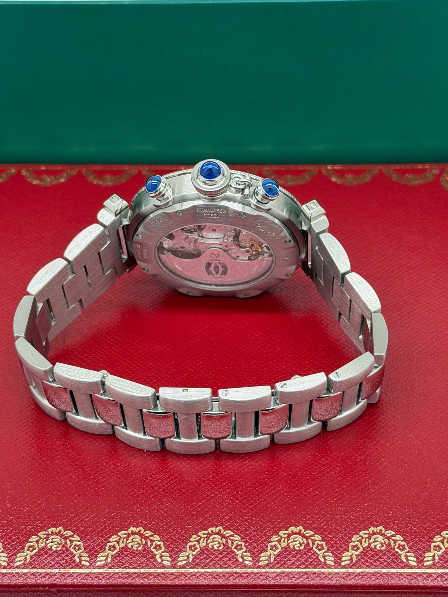 Cartier Pasha 38mm Chronograph Automatic - White Dial Ref 2113