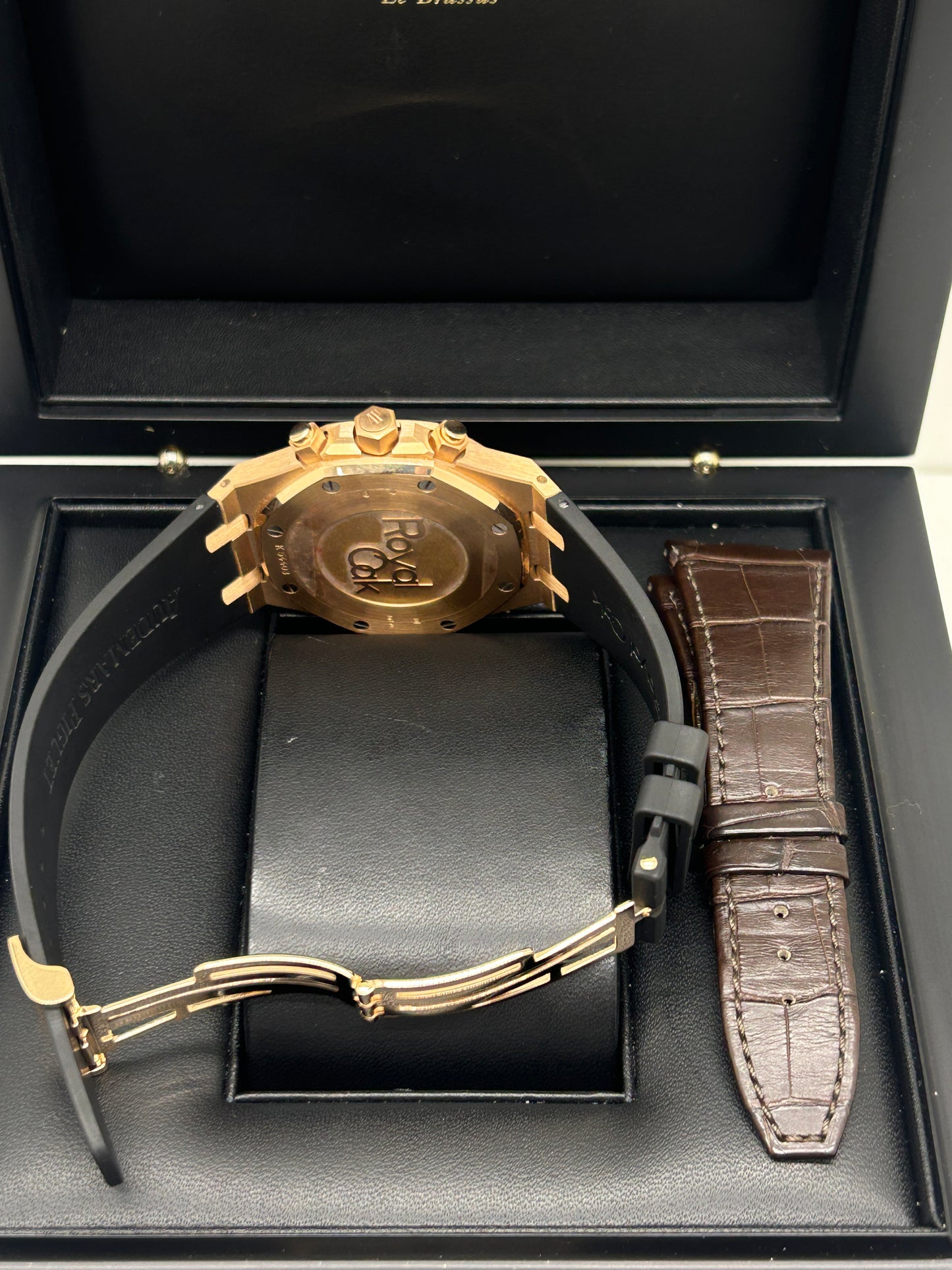 Audemars Piguet Royal Oak Chronograph 41mm - Brown Dial Rose Gold - Ref 26331OR.OO.D821CR.01 - 2021 - Double Straps