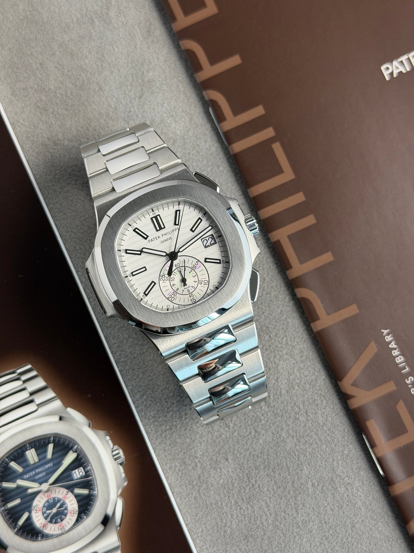 Patek Philippe Nautilus Chronograph - White Dial - Ref 5980/1A-019 - Year 2013 Official PP Service 2026