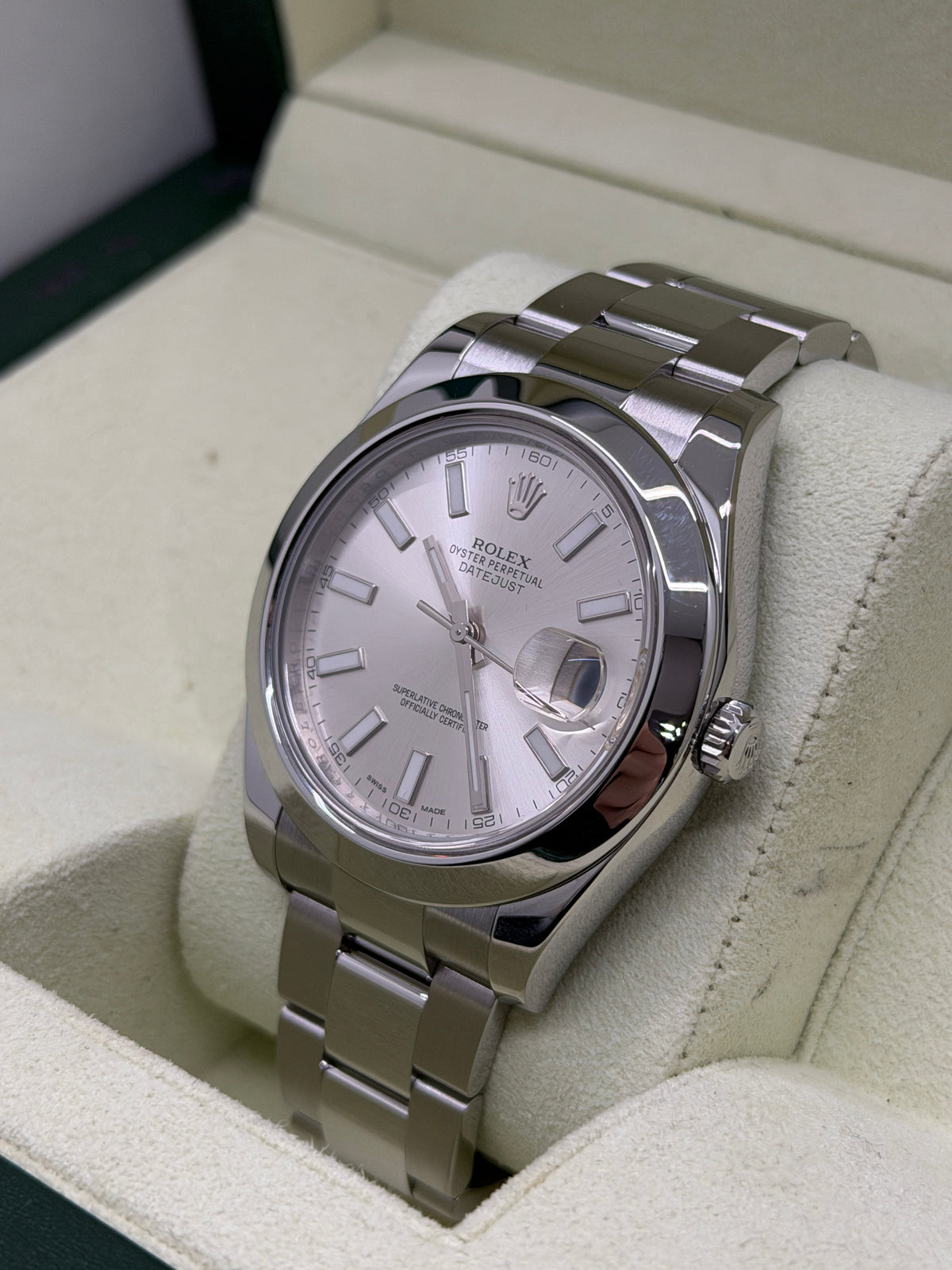 Rolex Datejust II 41 - Silver Dial Ref 116300 - Year 2015