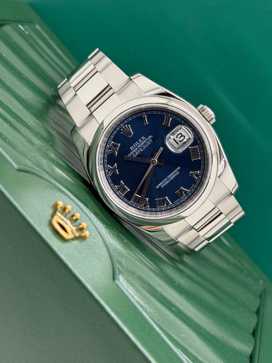 Rolex Datejust 36 - Blue Roman Dial - Ref 116200 - Like New 2011