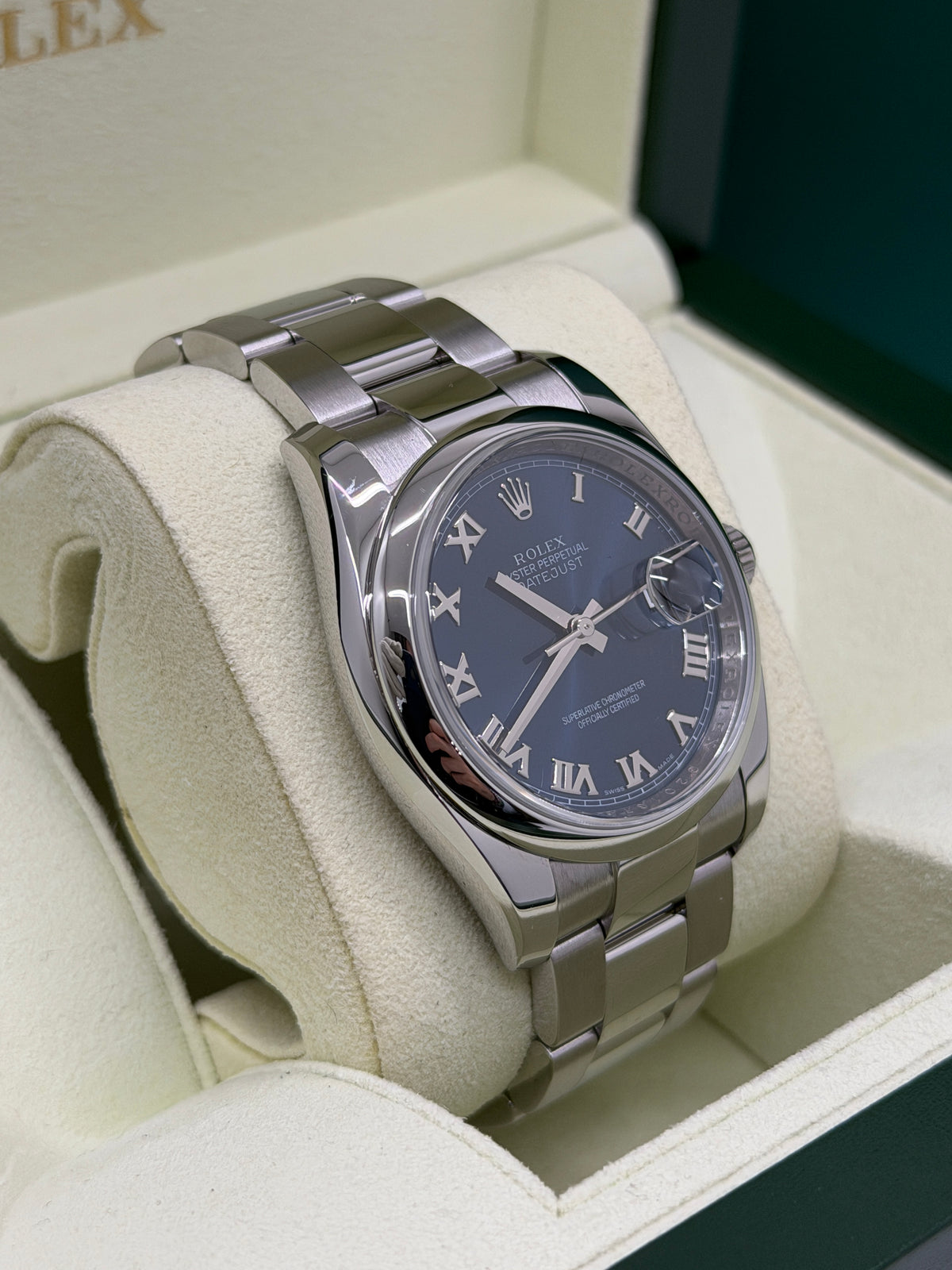Rolex Datejust 36 - Blue Roman Dial - Ref 116200 - Like New 2011