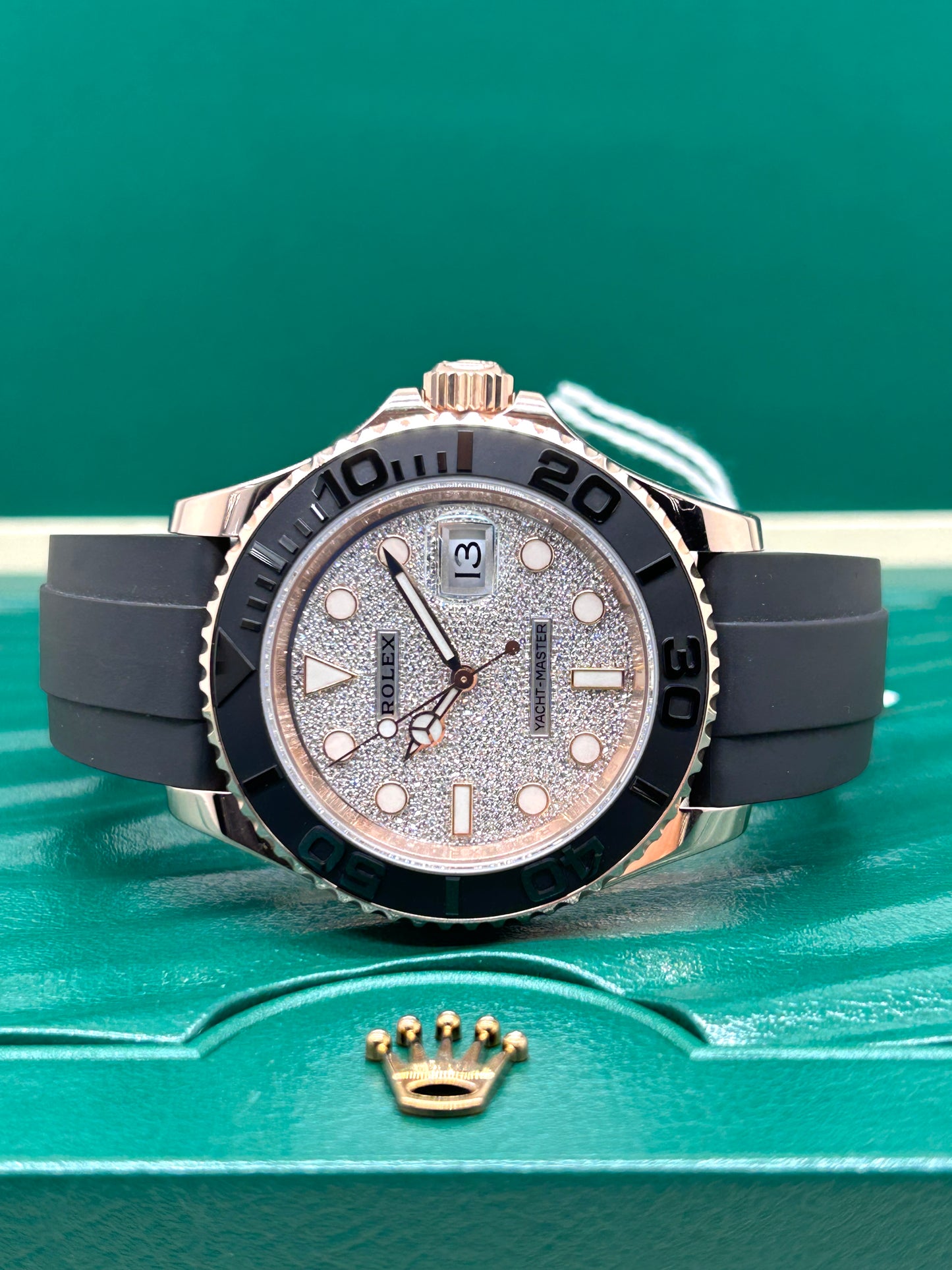 Rolex Yacht-Master 40 Full Pavé Ref 126655 - 18Kt Rose Gold & Diamonds - Year 2020