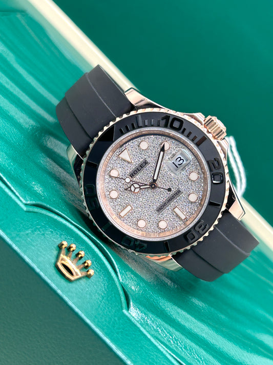 Rolex Yacht-Master 40 Full Pavé Ref 126655 - 18Kt Rose Gold & Diamonds - Year 2020