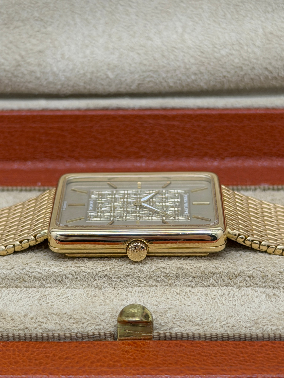 Patek Philippe Ref 3599 - Rectangular 18kt Yellow Gold - 31 x 28mm - Never Polished