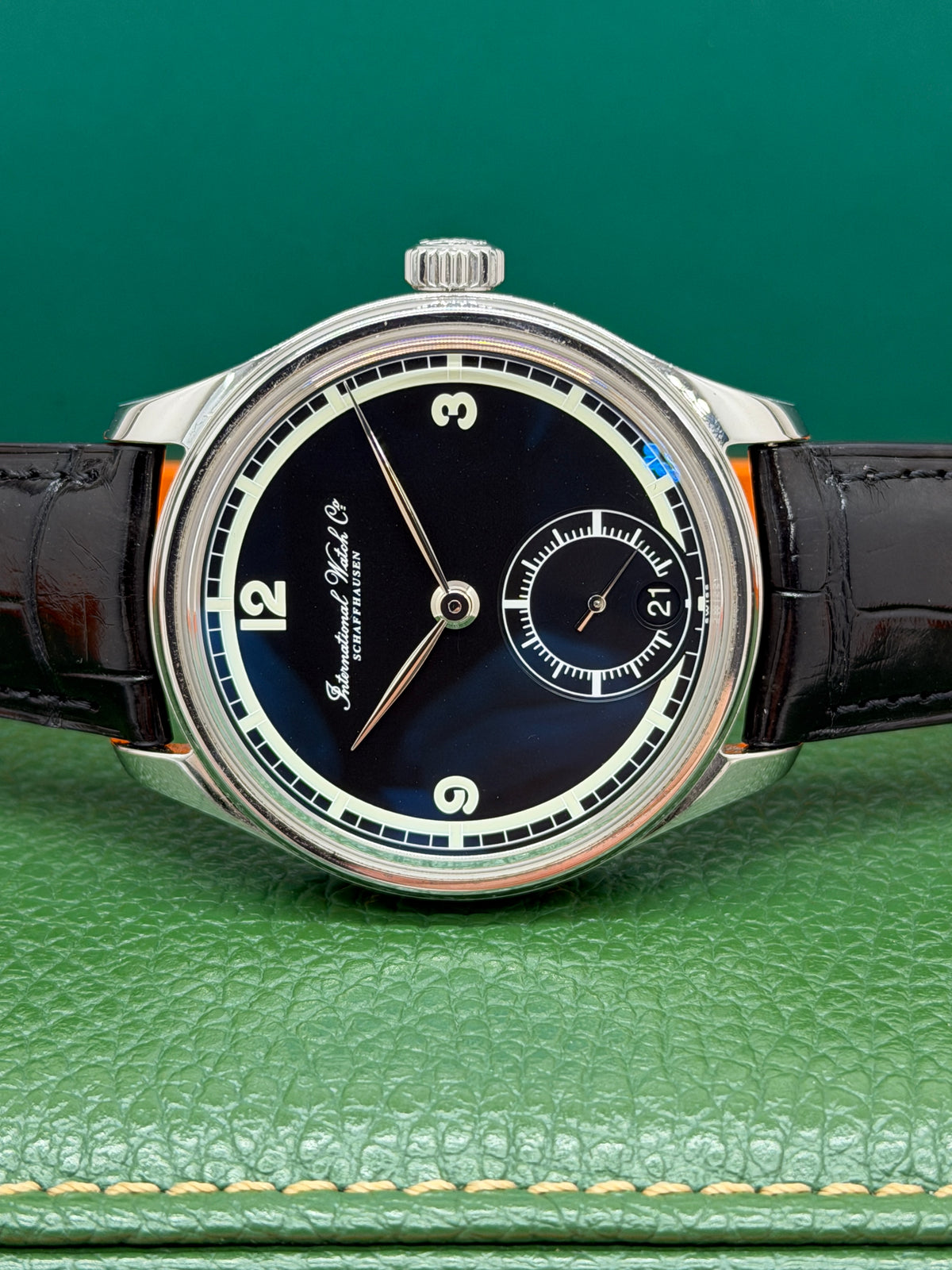 IWC Portuguese 75th Anniversary 43mm - Black Dial - Ref 5102 - Year 2019 Box + IWC Certificate authenticity