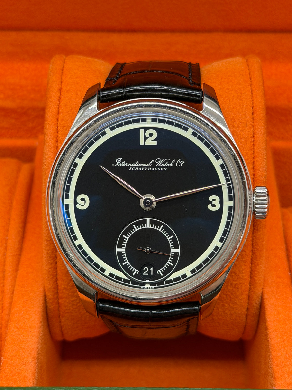 IWC Portuguese 75th Anniversary 43mm - Black Dial - Ref 5102 - Year 2019 Box + IWC Certificate authenticity