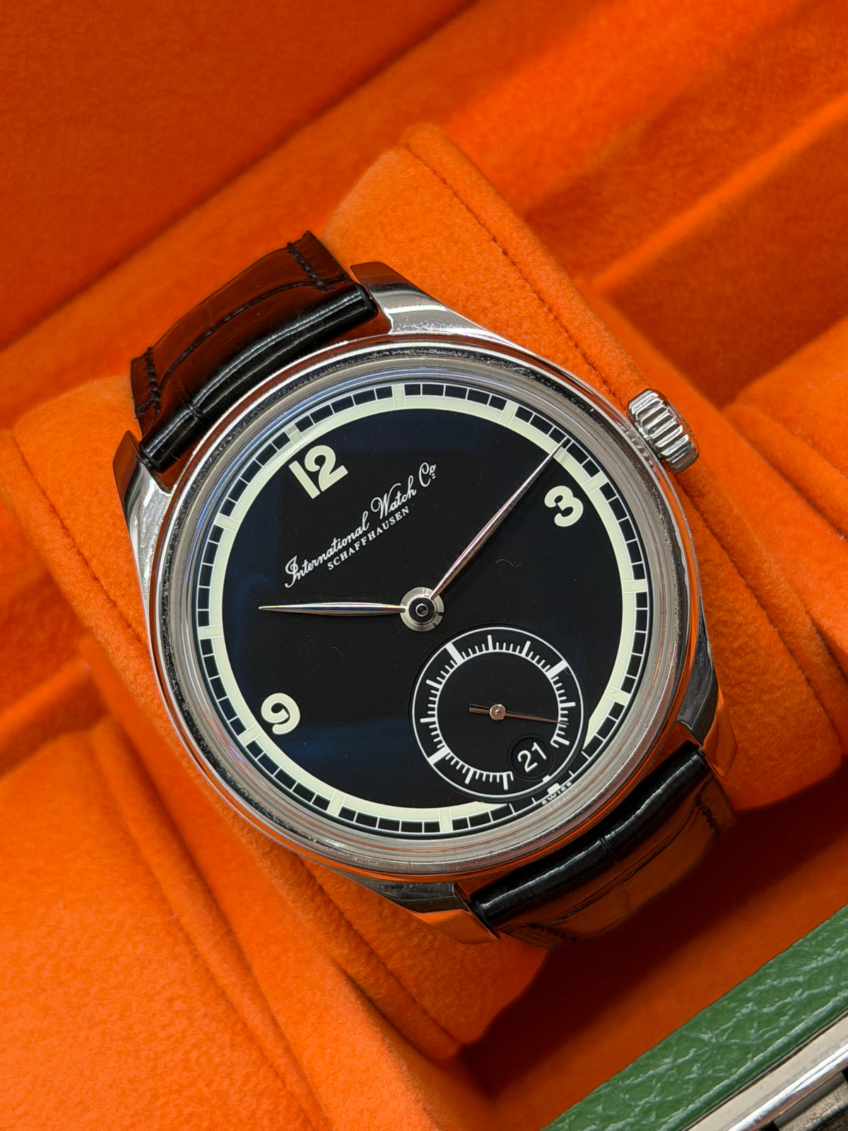 IWC Portuguese 75th Anniversary 43mm - Black Dial - Ref 5102 - Year 2019 Box + IWC Certificate authenticity