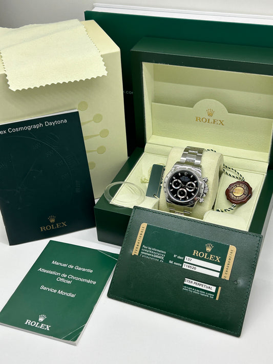 Rolex Daytona Black Dial Ref. 116520 - Year 2010