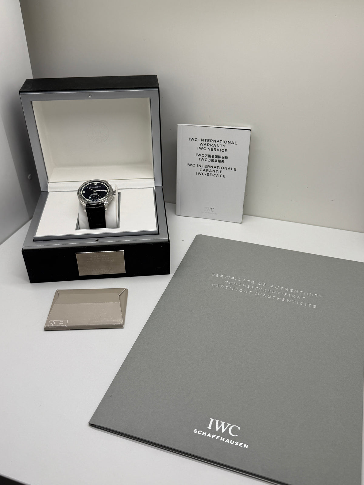 IWC Portuguese 75th Anniversary 43mm - Black Dial - Ref 5102 - Year 2019 Box + IWC Certificate authenticity