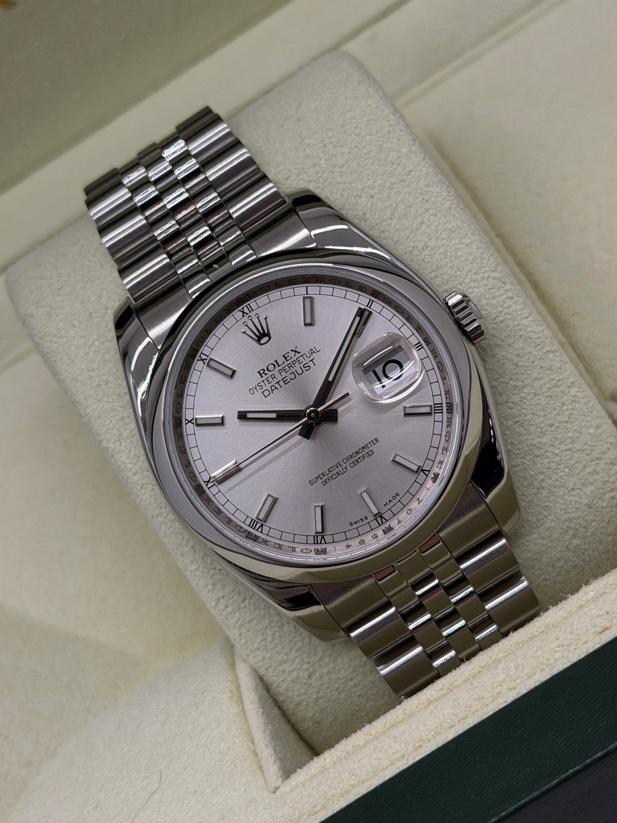 Rolex Datejust 36 - Ref 116200 - Silver Dial - Super Jubilee Bracelet - Year 2007