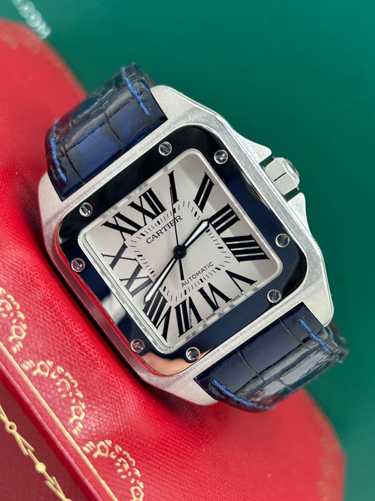 Cartier Santos 100 Xl Anniversary Edition - White Dial - Ref 2656 - Year 2004