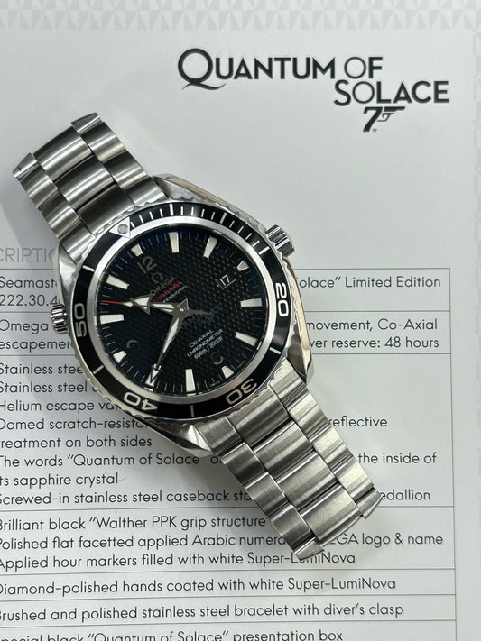Omega Seamaster Planet Ocean Quantum Of Solace Limited Edition 007 - Ref. 222.30.46.20.01.001 - Year 2009