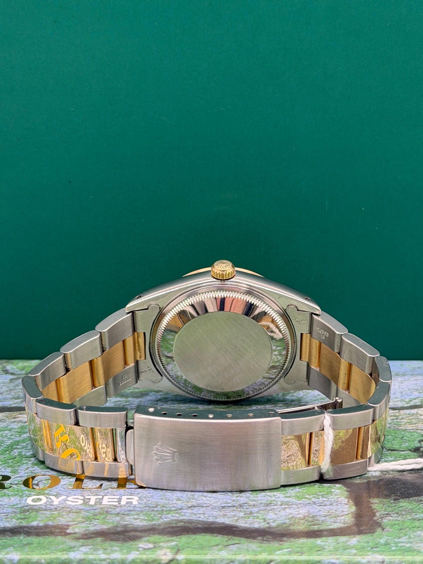 Rolex Oyster Perpetual Date Ref.15223 - Yellow Gold & Steel - Black Dial - Year 1990