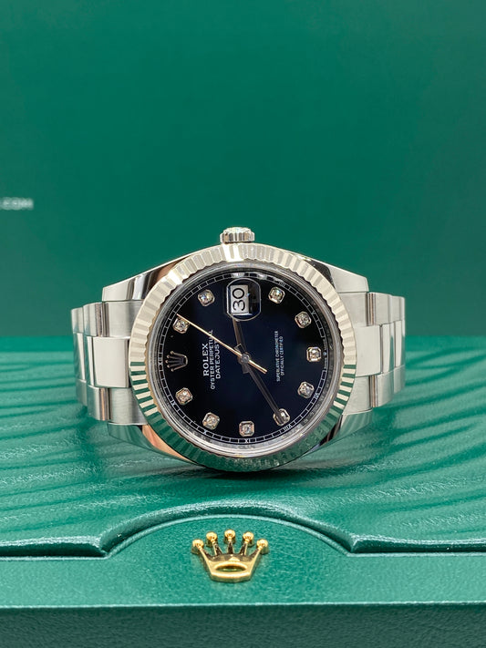 Rolex Datejust 41 Diamonds Black Dial Ref. 126334 Year 2023