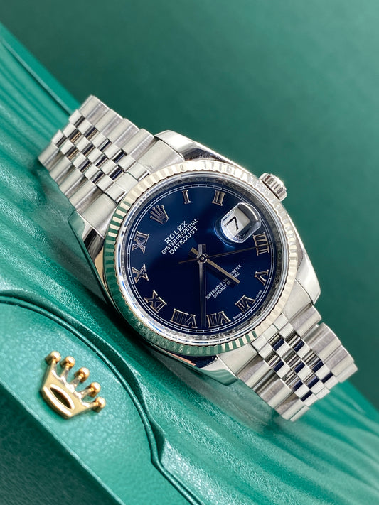 Rolex Datejust 36 - Blue Dial Roman Numerals - Ref 116234 - Year 2018