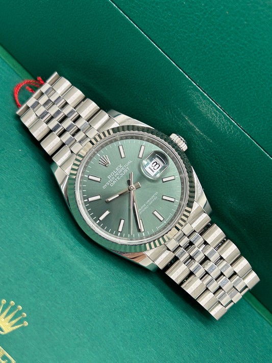 Rolex Datejust 36 - Green Mint Dial - Ref 126234 - New 2026