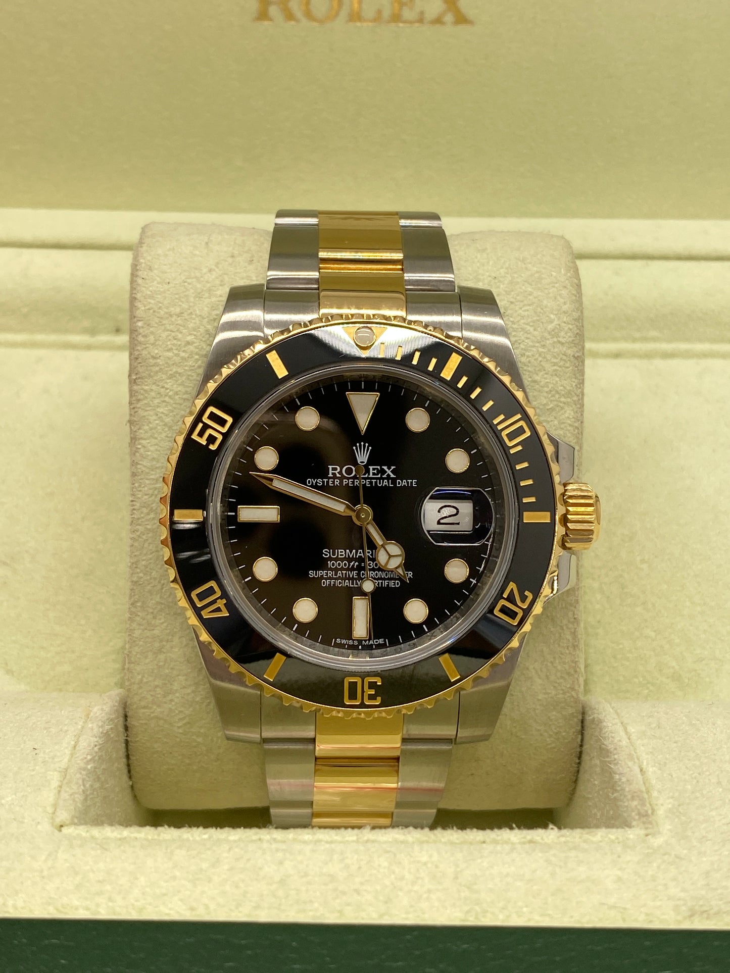 Rolex Submariner Date - 18Kt Yellow Gold - Black Dial - Ref 116613LN - Year 2014