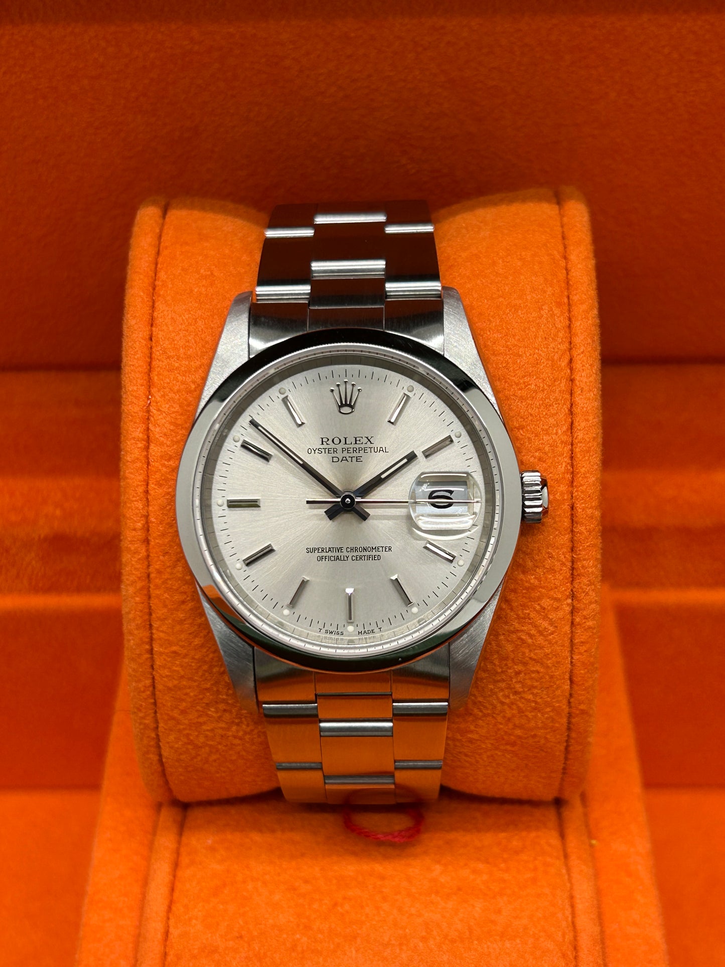 Rolex Oyster Perpetual Date 34mm - Silver Dial - Perfect Condition - Ref. 15200 - Year 1991