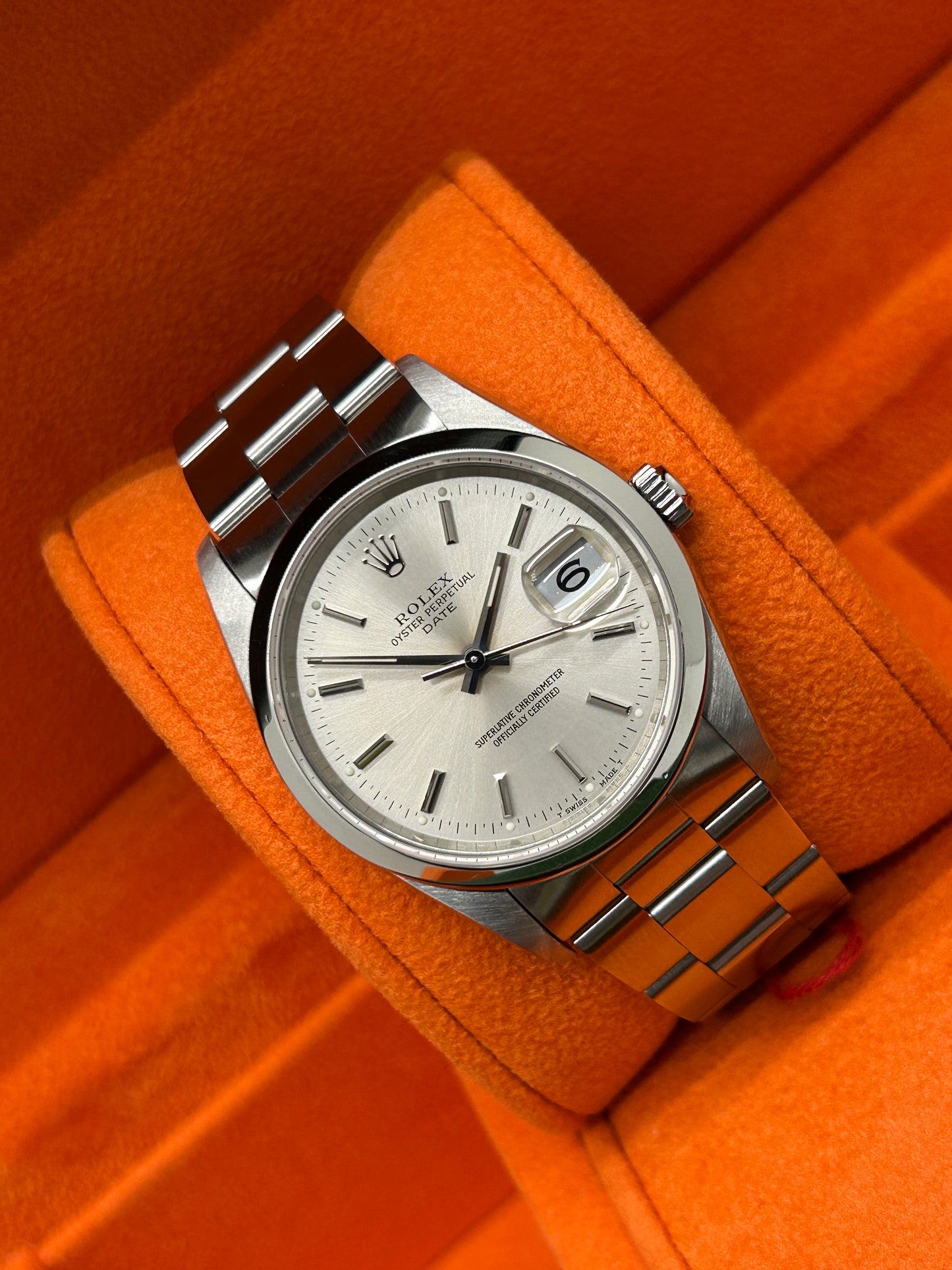 Rolex Oyster Perpetual Date 34mm - Silver Dial - Perfect Condition - Ref. 15200 - Year 1991