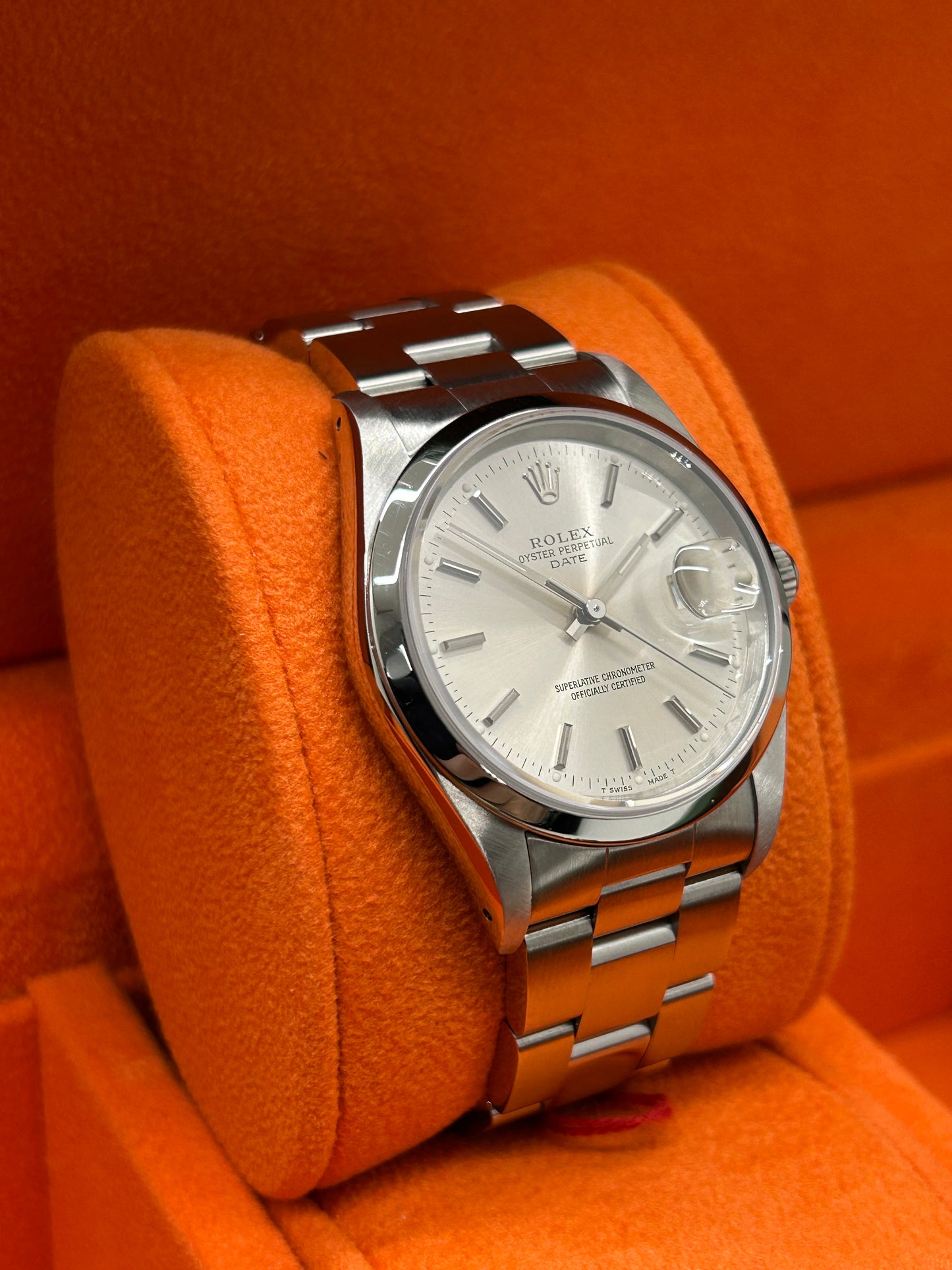 Rolex Oyster Perpetual Date 34mm - Silver Dial - Perfect Condition - Ref. 15200 - Year 1991