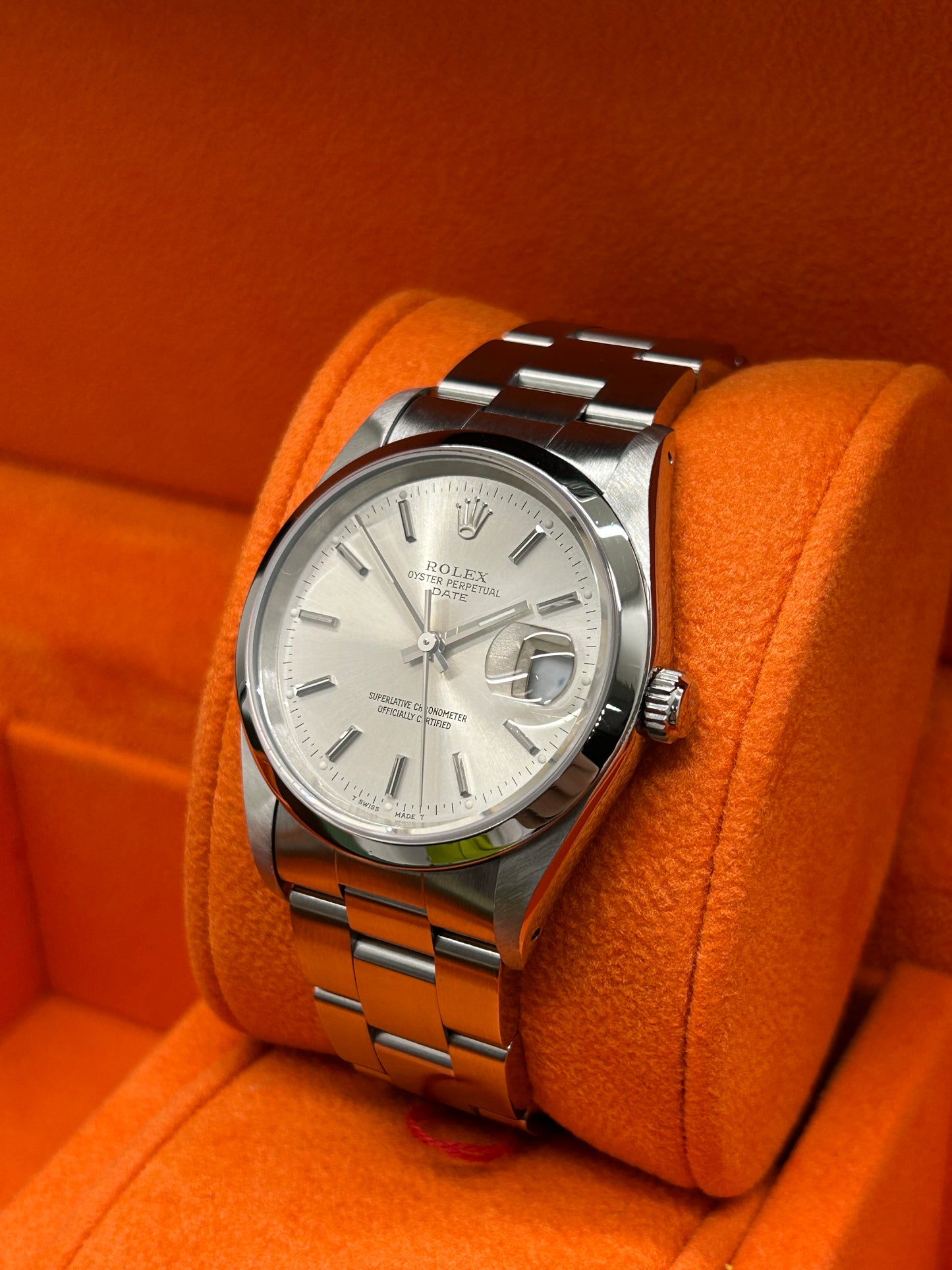 Rolex Oyster Perpetual Date 34mm - Silver Dial - Perfect Condition - Ref. 15200 - Year 1991