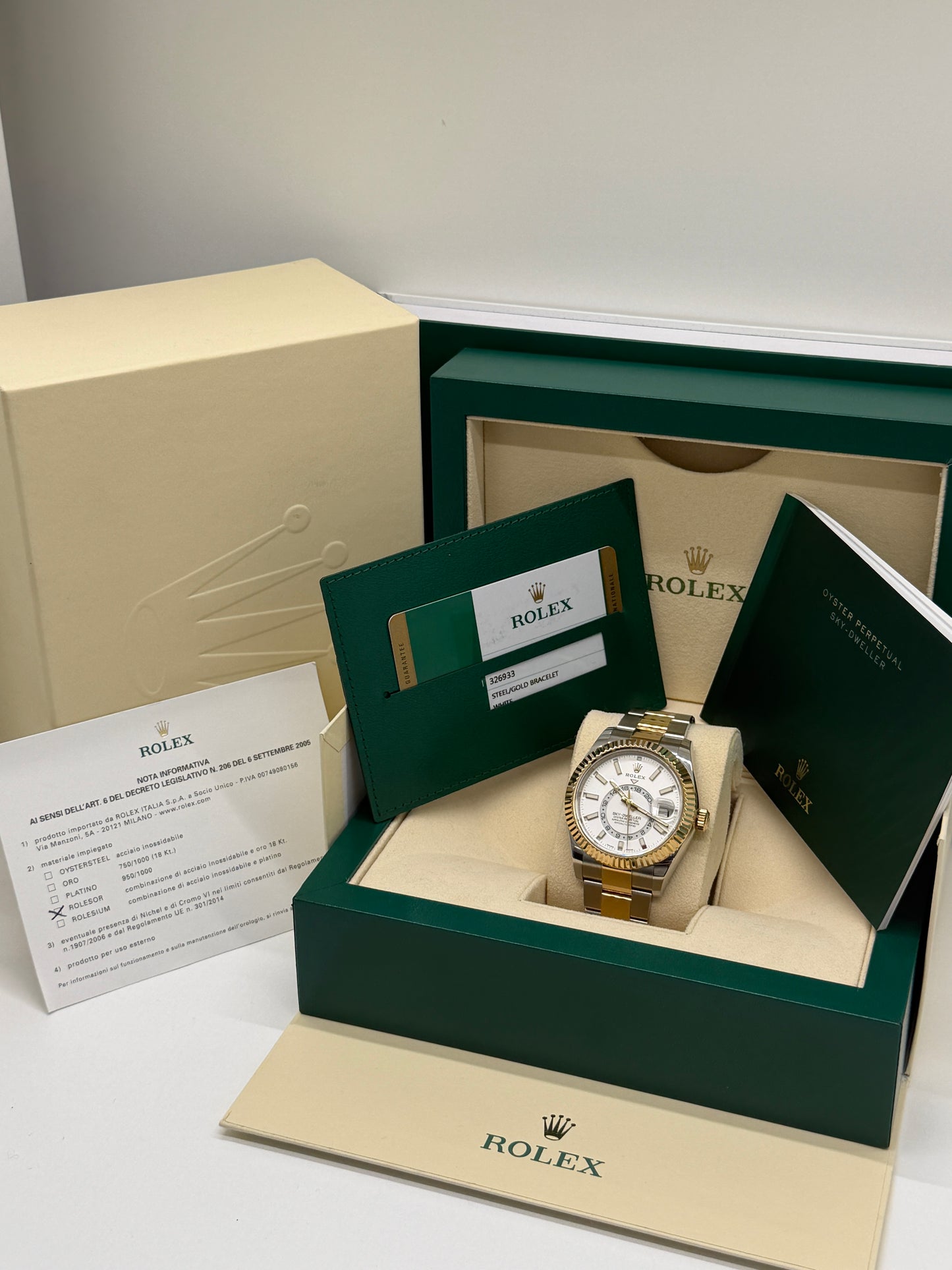 Rolex Sky-Dweller Ref.326933 - White Dial - Year 2019
