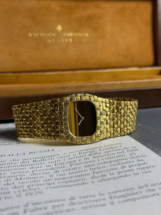 Vacheron Constantin Eye Of The Tiger Dial Mesh Doll - Vintage - 18Kt Yellow Gold Ref 2079 - Original Box & Papers