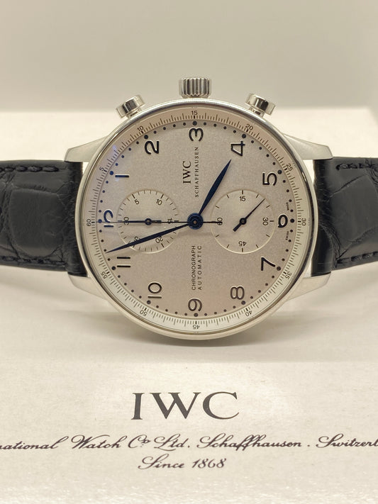 IWC Portuguese Chronograph - White Dial - Ref IW371401 - Year 2006