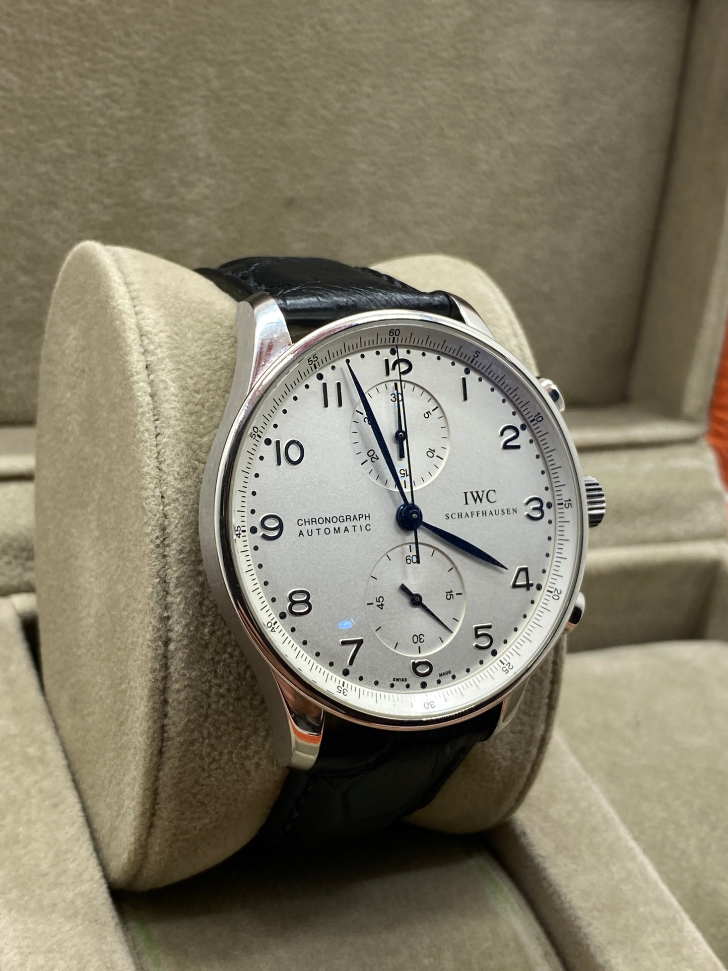 IWC Portuguese Chronograph - White Dial - Ref IW371401 - Year 2006