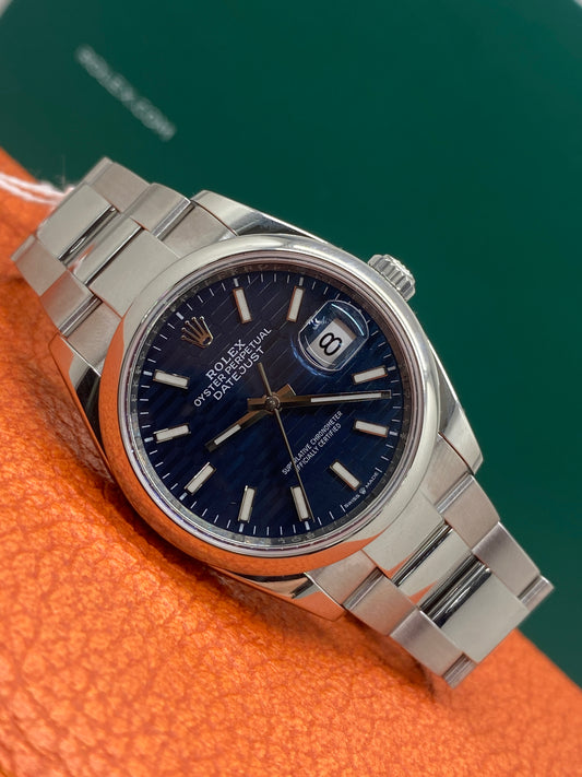 Rolex Datejust 36 - Blue Motif Dial - Ref 126200