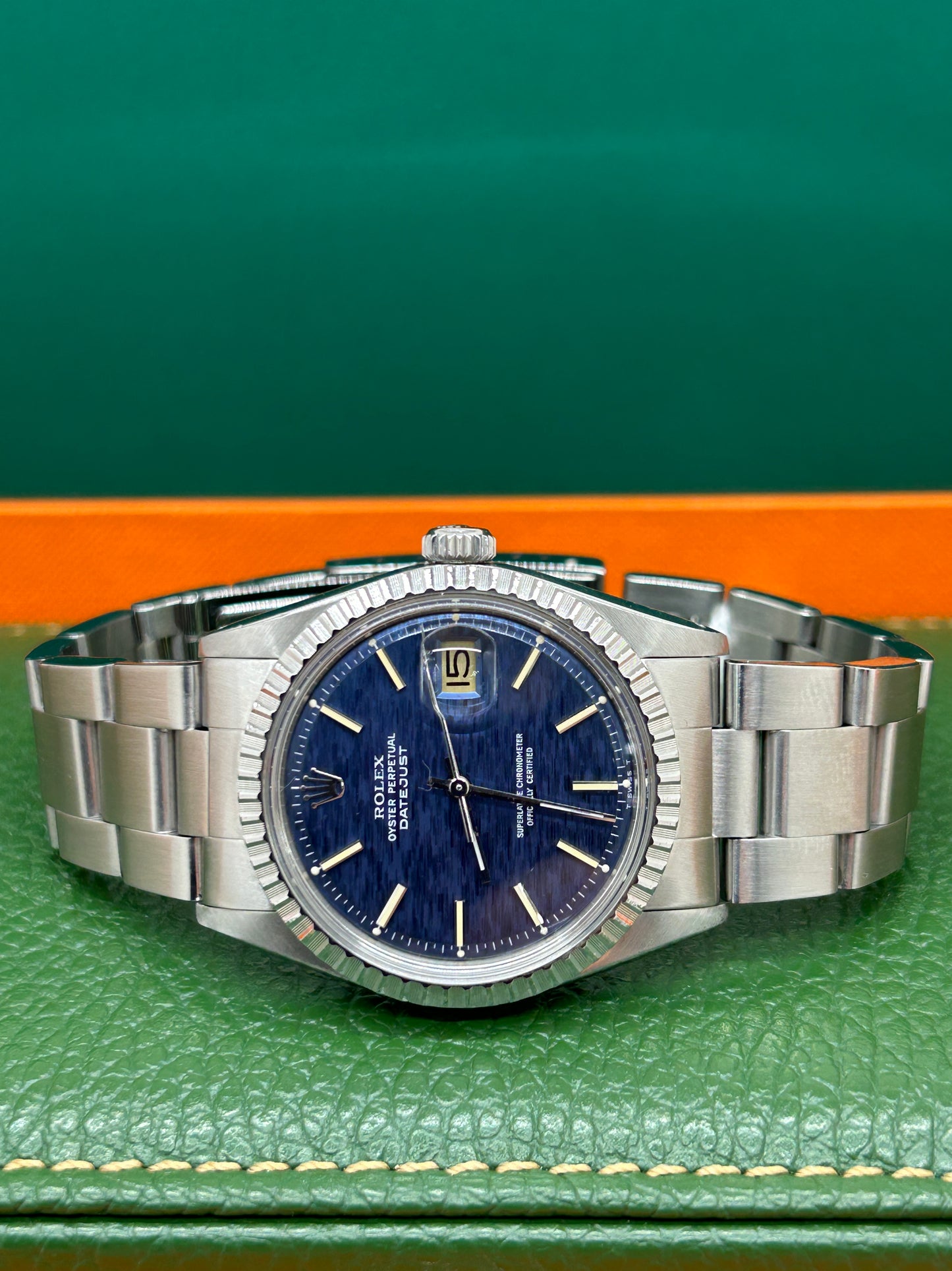 Rolex Datejust 36 - Blue Linen Dial - Ref 1600 - Year 1977