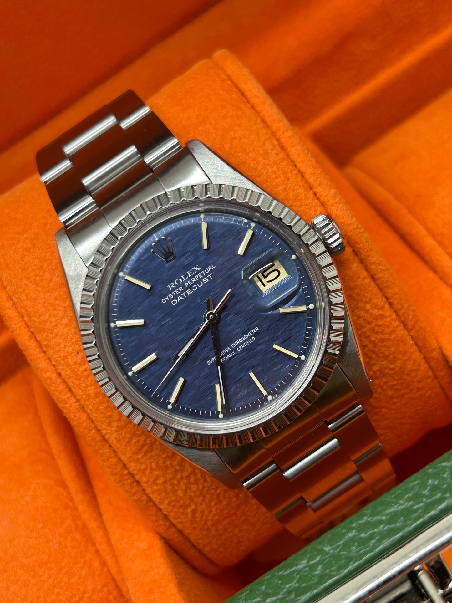 Rolex Datejust 36 - Blue Linen Dial - Ref 1600 - Year 1977