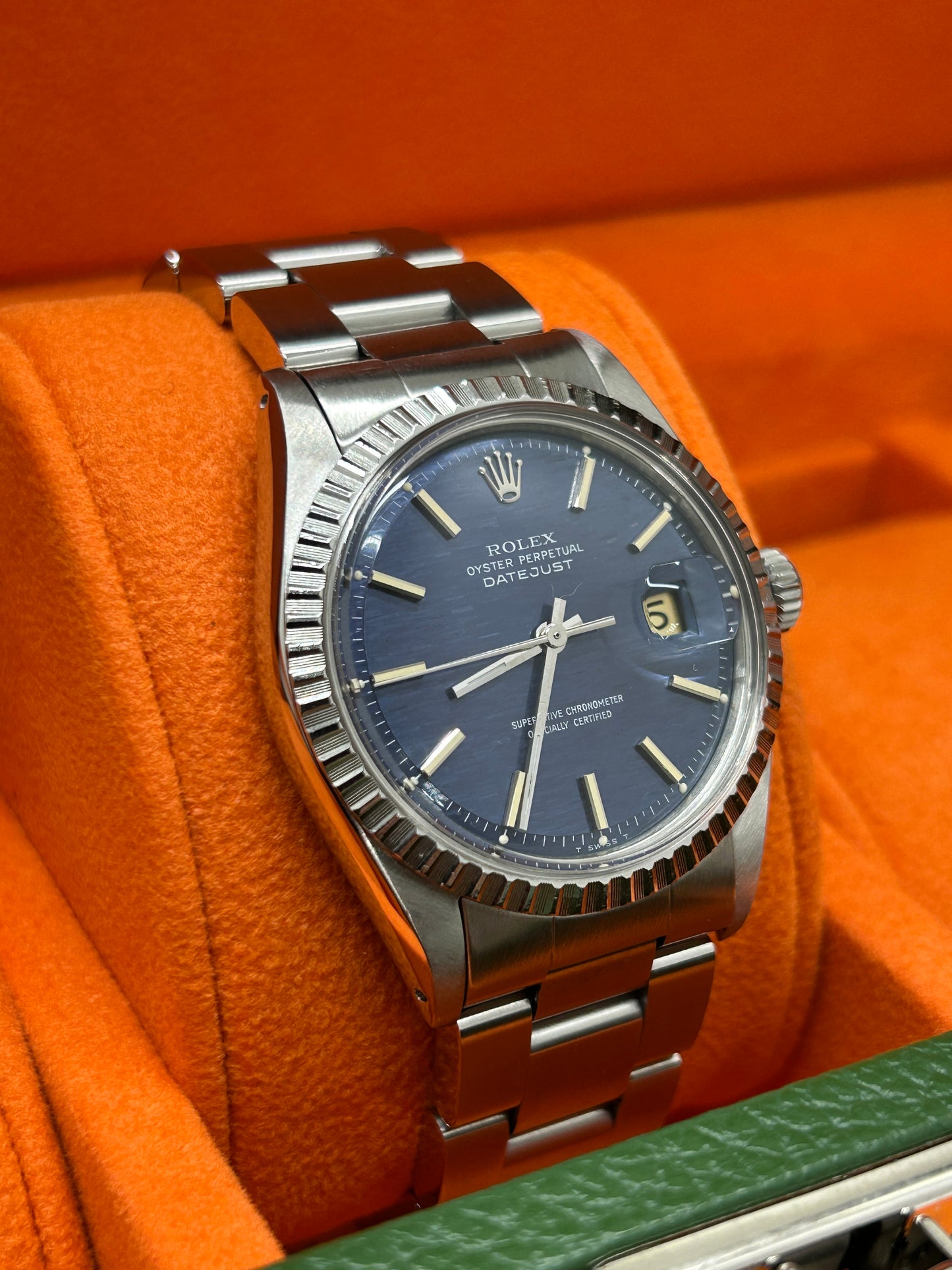 Rolex Datejust 36 - Blue Linen Dial - Ref 1600 - Year 1977