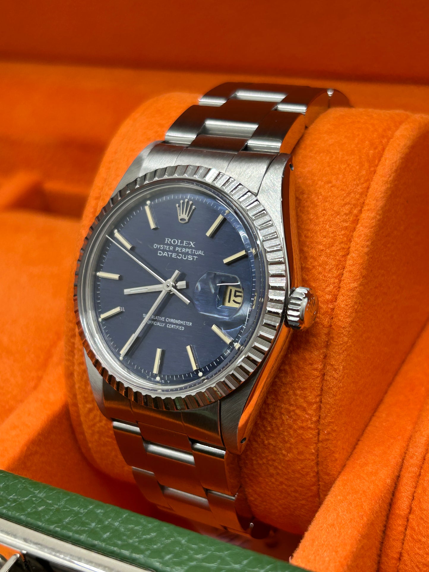 Rolex Datejust 36 - Blue Linen Dial - Ref 1600 - Year 1977