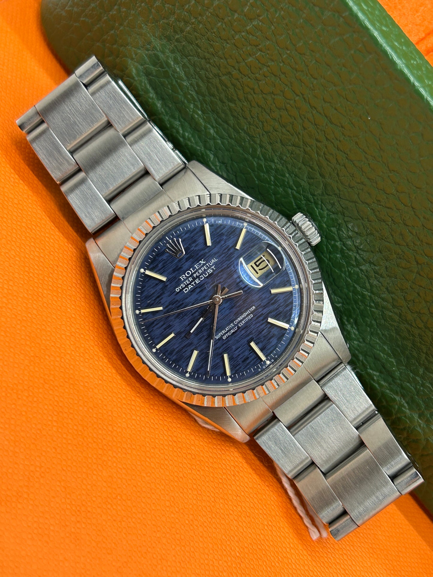 Rolex Datejust 36 - Blue Linen Dial - Ref 1600 - Year 1977