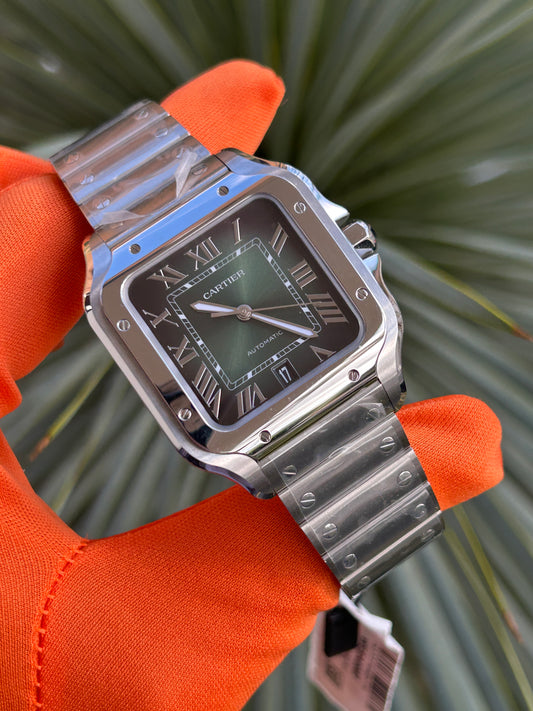 Cartier Santos Green Dial Large - Ref WSSA0062 - New 2025