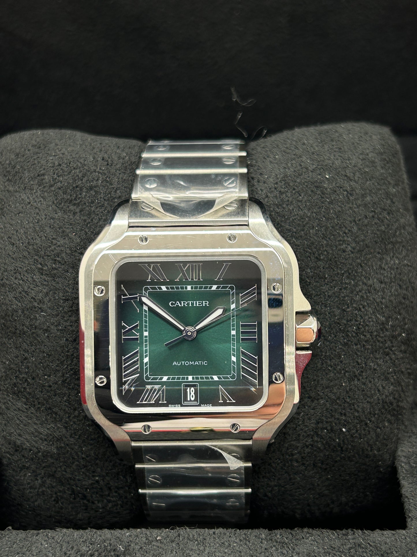 Cartier Santos Green Dial Large - Ref WSSA0062 - New 2025