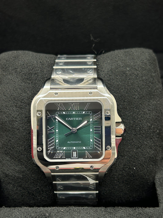 Cartier Santos Green Dial Large - Ref WSSA0062 - New 2025