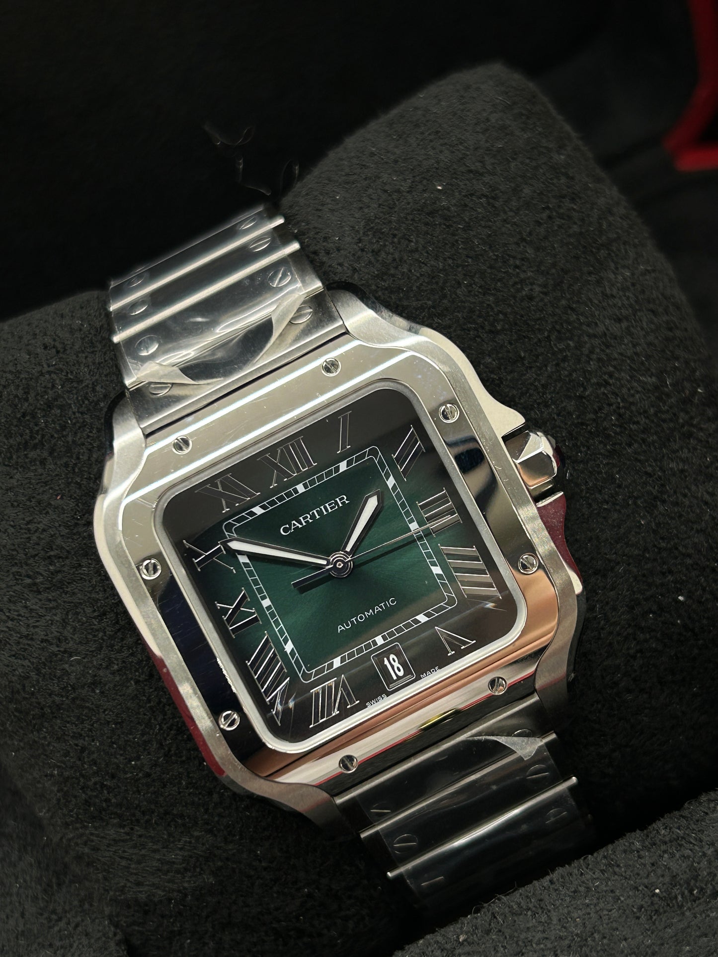 Cartier Santos Green Dial Large - Ref WSSA0062 - New 2025