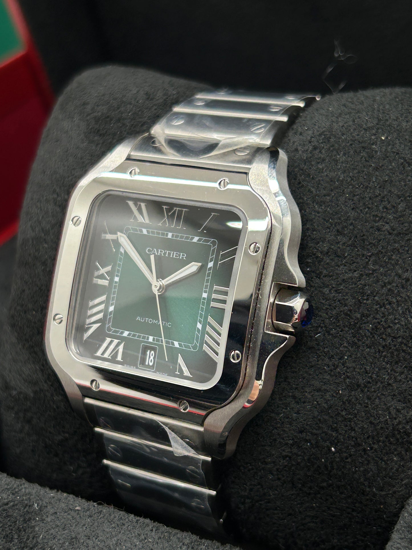Cartier Santos Green Dial Large - Ref WSSA0062 - New 2025