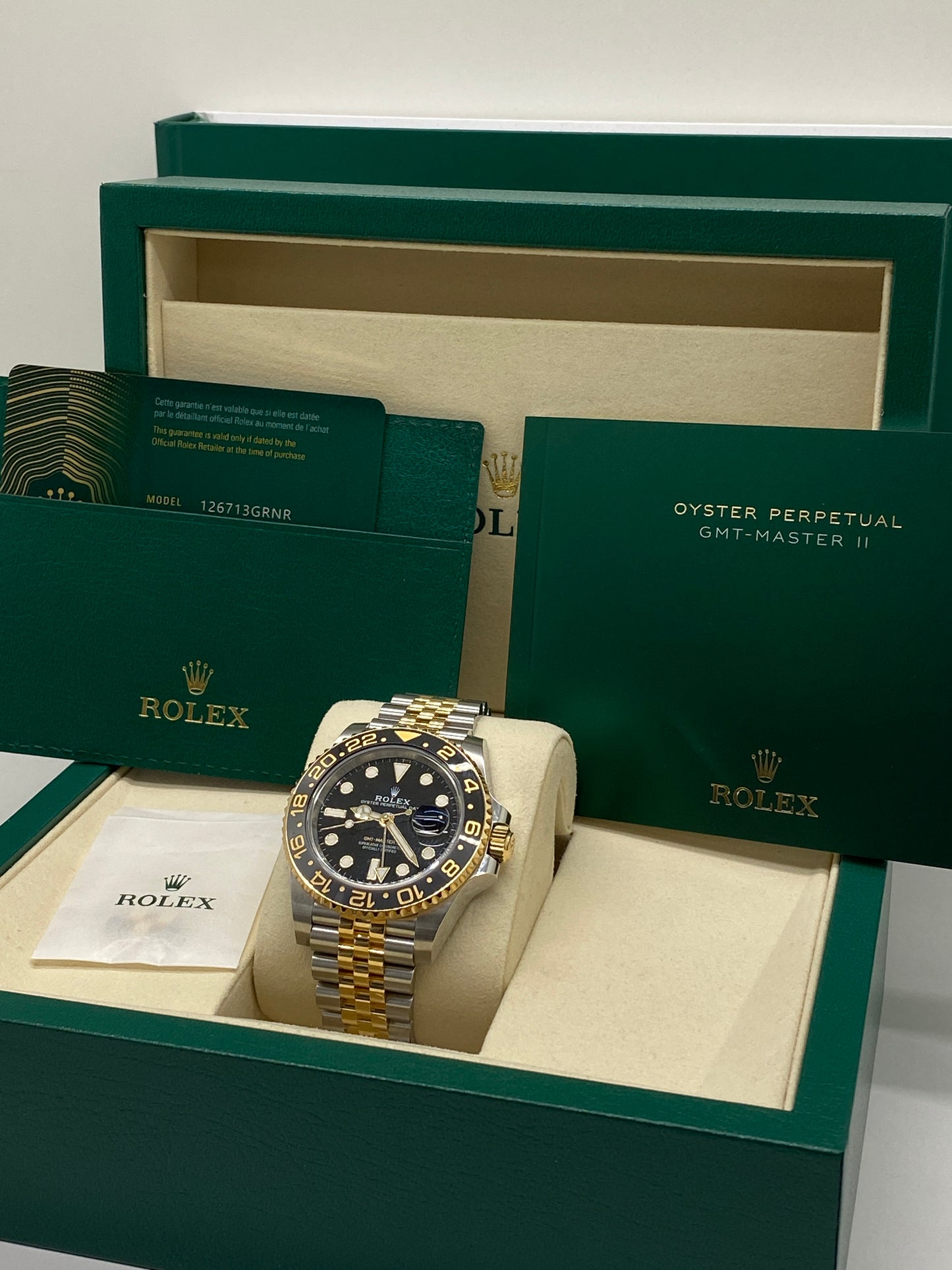 Rolex GMT-Master II - 18Kt Yellow Godl & Steel - Ref 126713GRNR - Year 2024